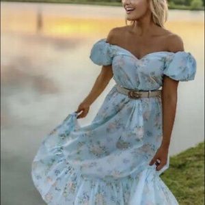 LoveShackFancy Estelle Puff Sleeve Dress